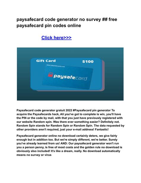 paysafecard pin code kostenlos